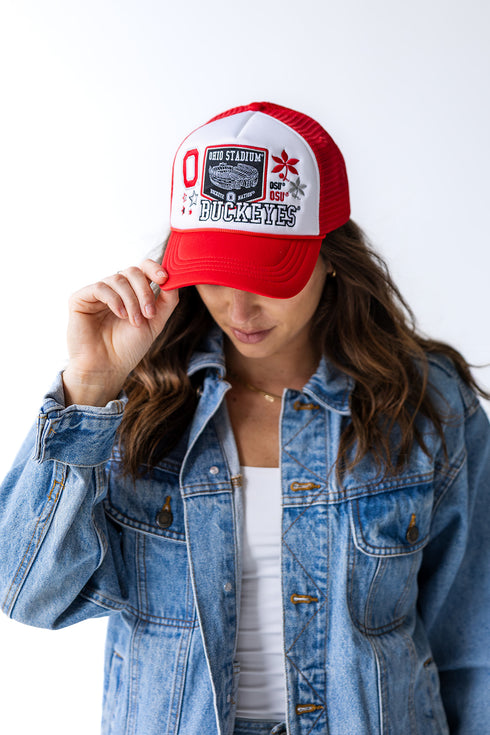 Ohio State Layer Patch Foam Trucker Hat